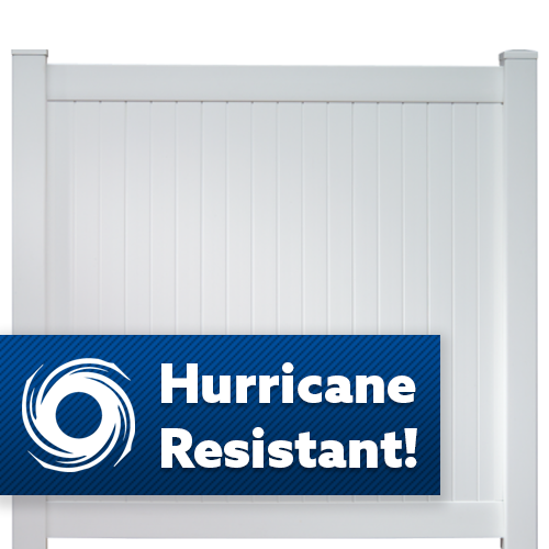 Hurricane resistant vinyl fence Bahamas