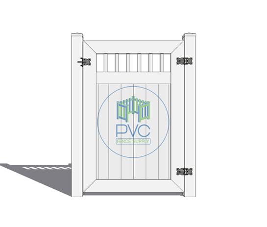 Boynton Fence Picket Accent Vinyl Semi Privacy Pedestrian Gate