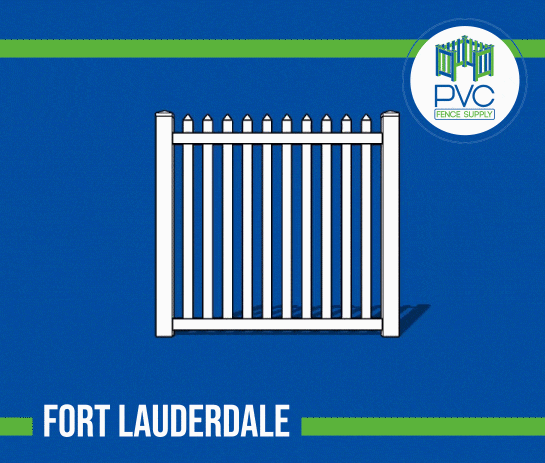 Fort Lauderdale Fence Style Open Picket Vinyl Video 360 Gif
