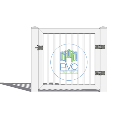 Hollywood Fence Style Closed Picket Pvc Pedestrian Gate