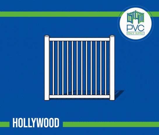 Hollywood Fence Style Closed Picket Pvc Video 360 Gif