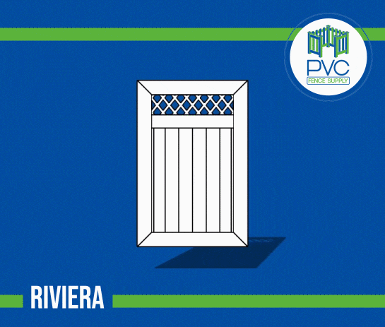 Riviera Fence Lattice Accent Pvc Semi Privacy Gate Video 360 Gif