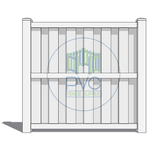 Vinyl Semi-Privacy Fence 3D Rendering