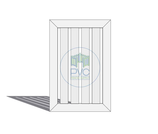 Boca Raton Fence Vinyl Semi Privacy Gate