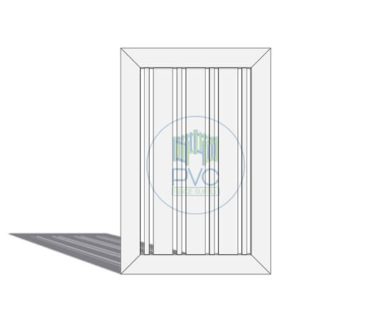 Delray Vinyl Fence Style Alternating Picket Semi Privacy Gate