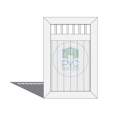 Boynton Fence Picket Accent Vinyl Semi Privacy Gate